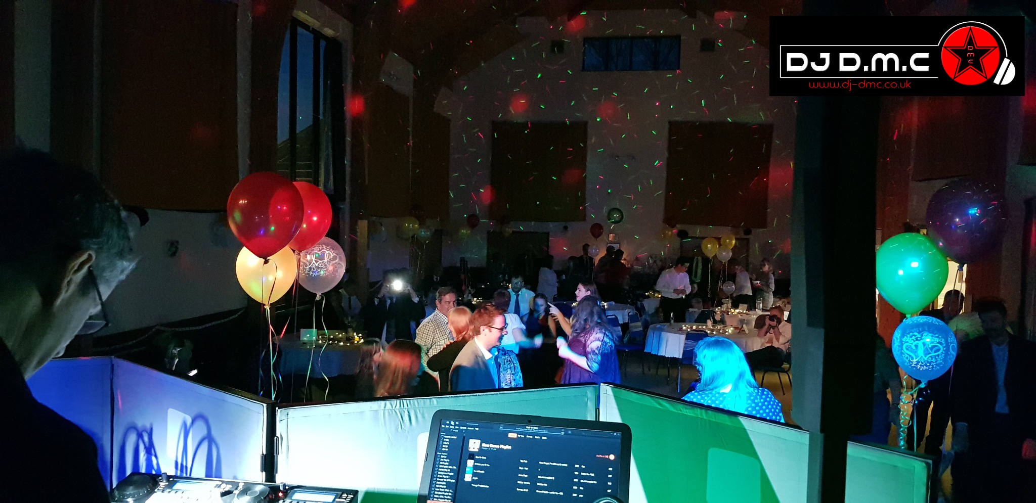 Daniel Chandler behind the DJ setup